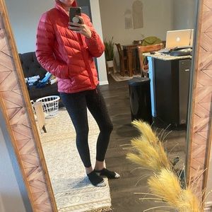 The North Face puffer in red